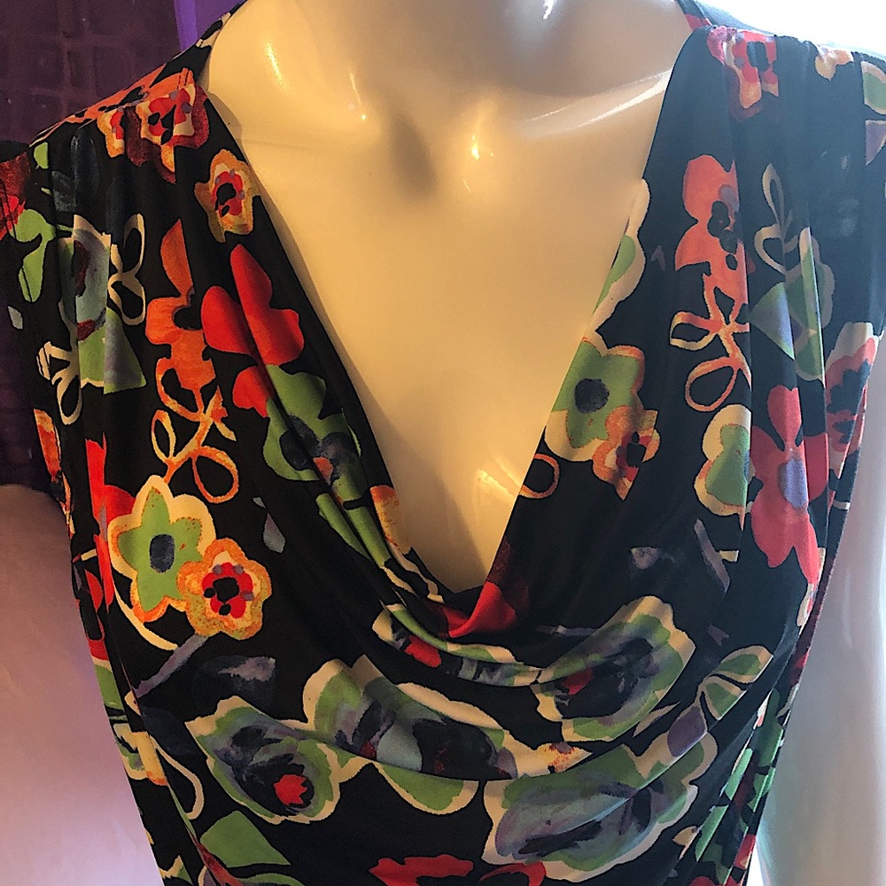 Draped cowl neck blouse